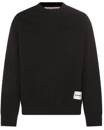 Jil Sander + Logo Patch Crewneck Sweatshirt - Black
