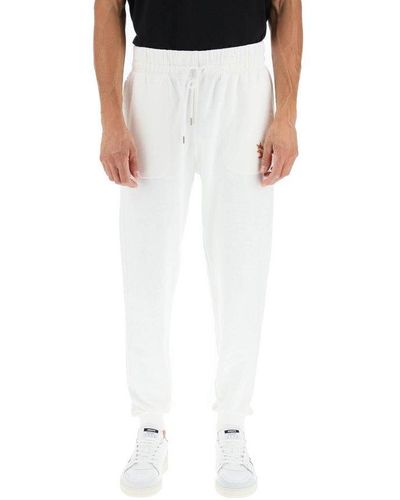 Maison Kitsuné Logo Patch Drawstring Track Trousers - White