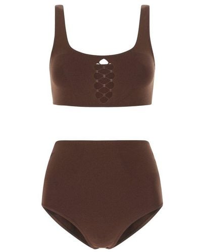 Alaïa Corset Bikini Set - Brown
