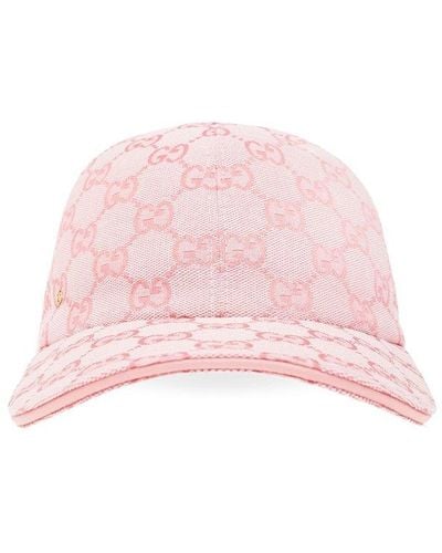 Gucci GG Detailed Baseball Cap - Pink
