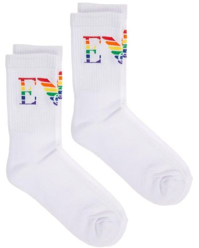 Emporio Armani Socks 2 Pack - White