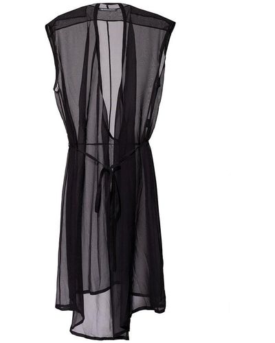 Ann Demeulemeester Transparent Sleeveless Dress - Black
