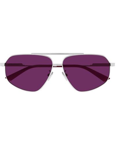 Bottega Veneta Piolt Frame Sunglasses - Purple
