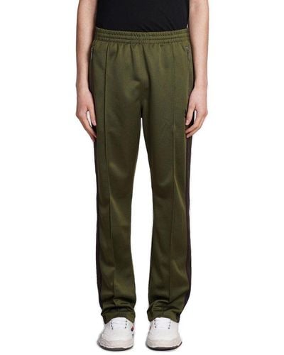 Needles Logo Embroidered Side Band Joggers - Green