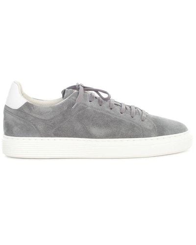 Brunello Cucinelli Logo Patch Low-top Sneakers - Gray