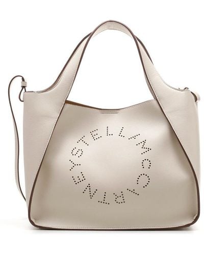 Stella McCartney Vegan Leather Tote Bag With Perforated Logo Detail - Multicolour