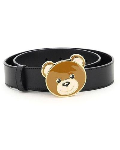 Moschino Teddy Bear Buckle Belt - Black