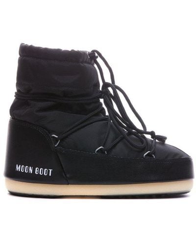 Moon Boot Padded Lace-up Boots - Black