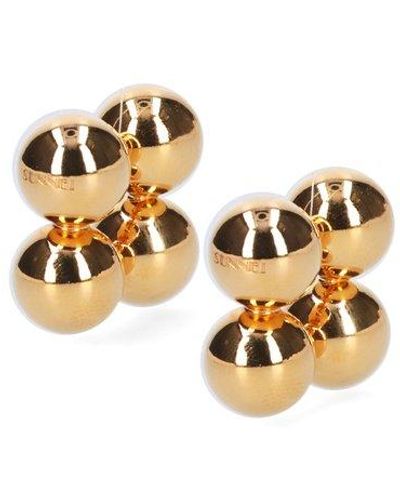 Sunnei Four-spheres Earrings - Metallic