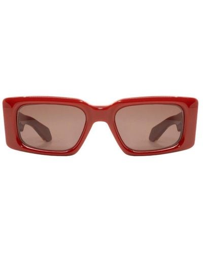 Jacques Marie Mage Rectangular Frame Sunglasses - Pink