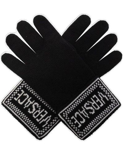 Versace Wool Gloves - Black