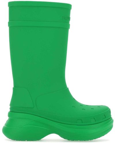 Balenciaga Grass Rubber Boots - Green