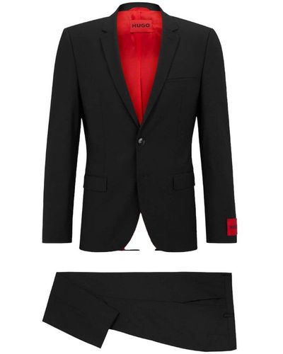 HUGO Extra-slim-fit Two Piece Suit - Black