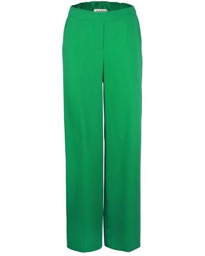 P.A.R.O.S.H. High-waist Wide-leg Tailored Pants - Green