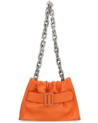Boyy Square Scrunchy Soft Leather Mini Bag - Orange