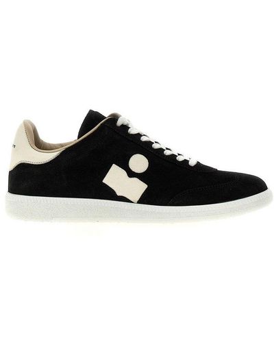 Isabel Marant Logo Patch Lace-up Sneakers - Black