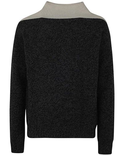 Marni Panelled Turtleneck Sweater - Black