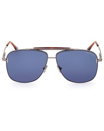 Tom Ford Pilot Frame Sunglasses - Blue
