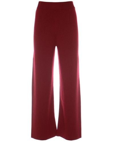 KENZO Crest Logo Flare Pants - Red
