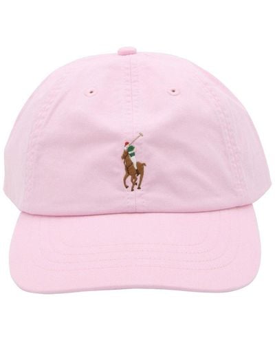 Polo Ralph Lauren Pony Embroidered Baseball Cap - Pink