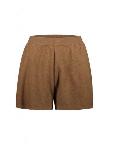 Frenckenberger Elasticated Waistband Rib-knitted Shorts - Brown