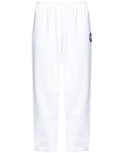 Balenciaga Nasa Patch Elasticated Waist Trousers - White