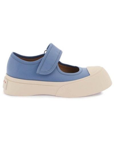 Marni Pablo Touch Strap Low Top Trainers - Blue