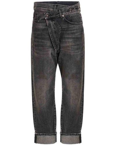 R13 Cross Over Jeans - Gray