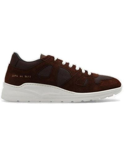 Common Projects Cross Sneaker Paneled Sneakers - Brown