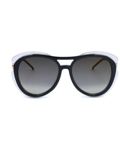 Elie Saab Aviator Sunglasses - Black