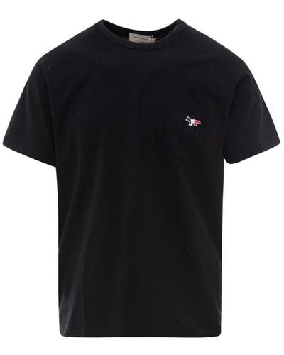 Maison Kitsuné Tricolor Fox Patch Pocket T-shirt - Black