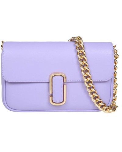 Marc Jacobs Leather Shoulder Bag - Purple