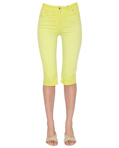 MSGM Cotton Denim Slim Fit Jeans - Yellow