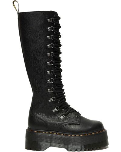 Dr. Martens 1b60 Max Hardware Flatform High Leg Lace-up Boots - Black