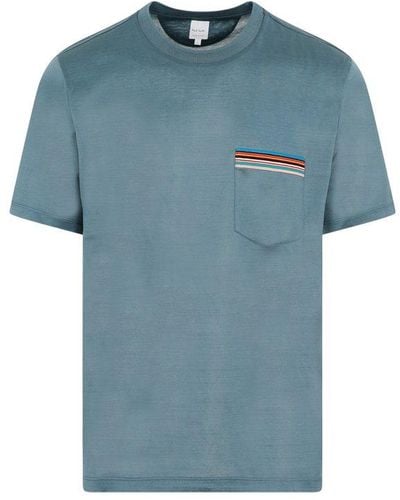 PS by Paul Smith Striped T-shirt Tshirt - Blue