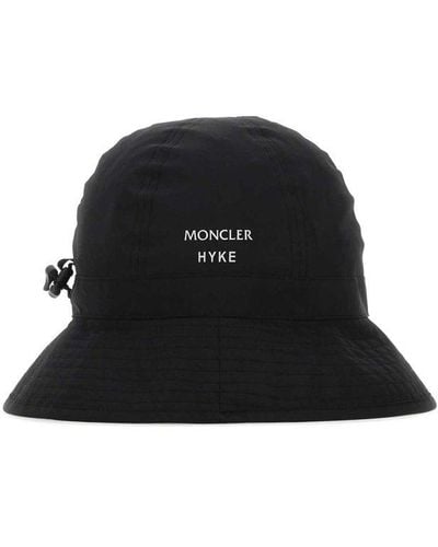 Moncler Genius Moncler X Hyke Logo Printed Bucket Hat - Black