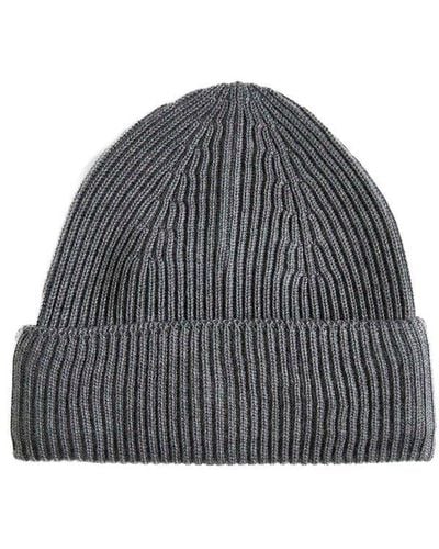Roberto Collina Ribbed Knitted Beanie - Grey
