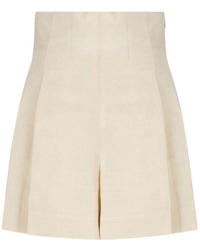 Chloé High-waisted Tailored Shorts - Natural