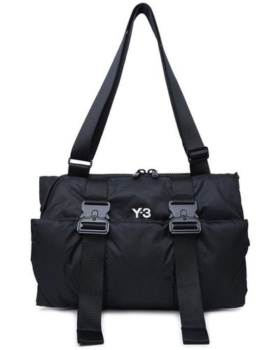 Y-3 Logo Printed Convertible Crossbody Bag - Black