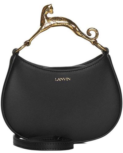 Ballade North South Leather Tote for Male - Black - One Size - Lanvin