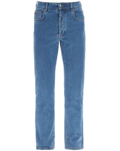 Moschino Jeans With Teddy Bear Embroidery - Blue