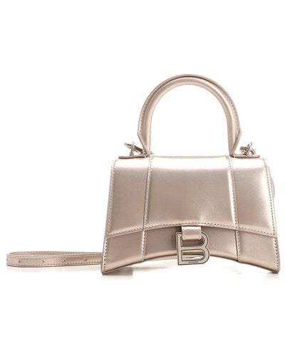 Balenciaga "hourglass Xs" Handbag - Natural