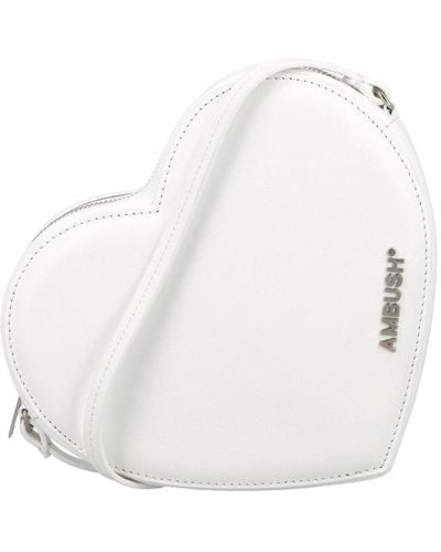 Ambush Flat Heart Crossbody Bag - White
