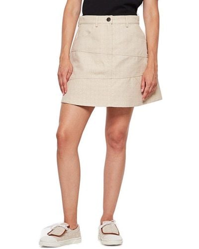 Loewe Anagram Jacquard Mini Skirt - Natural
