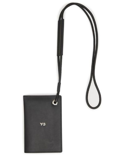 Y-3 Logo Engraved Neck Strap Cardholder - Black