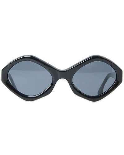 Kiko Kostadinov Oval-frame Sunglasses - Blue