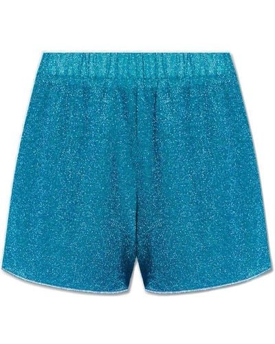 Oséree Lurex Shorts - Blue