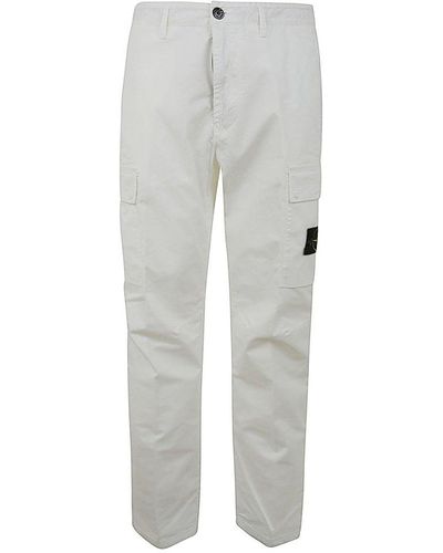Stone Island Compass Patch Cargo Trousers - Grey