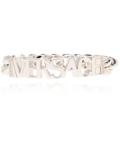 Versace Bracelet With Logo - Metallic