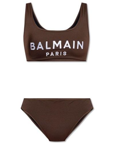 Balmain Two-Piece Swimsuit - Brown
